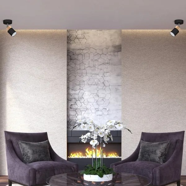 Spotlámpa JOKER BLACK WOOD 1xGU10/8W/230V