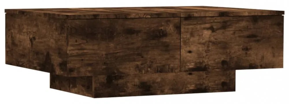 füstös tölgy színű szerelt fa dohányzóasztal 90 x 60 x 31 cm