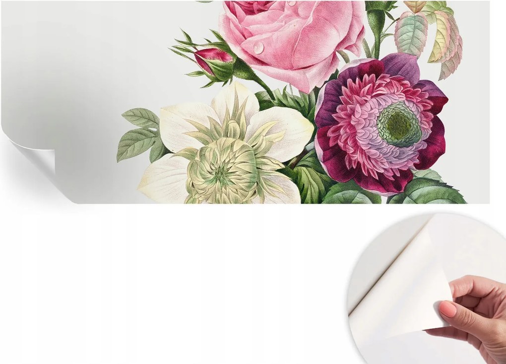 Öntapadós Dekoratív Fotótapéta Hálószobába Virágos csokor 250x104 cm