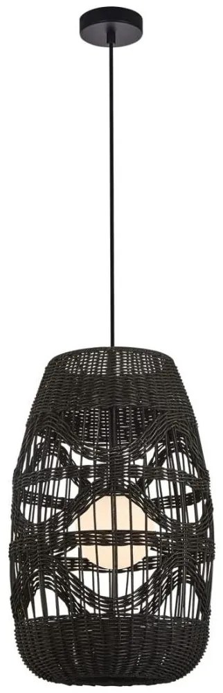 Csillár zsinóron ARONA 1xG9/9W/230V átm. 25 cm fekete