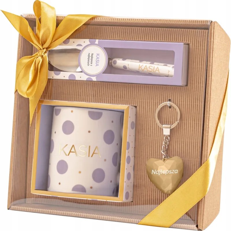 Ajándék Szett Nőknek Lányok Bögre Kulcstartó Név Kasia