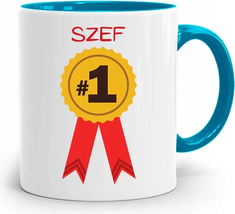 Kék Bögre A Főnöknek Első Számú, fényképes nyomattal