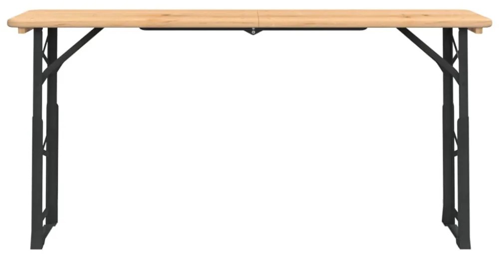 tömör fenyőfa összecsukható sörözőasztal 170 x 50 x 75/105 cm