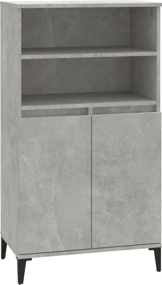 vidaXL betonszürke szerelt fa magasszekrény 60 x 36 x 110 cm
