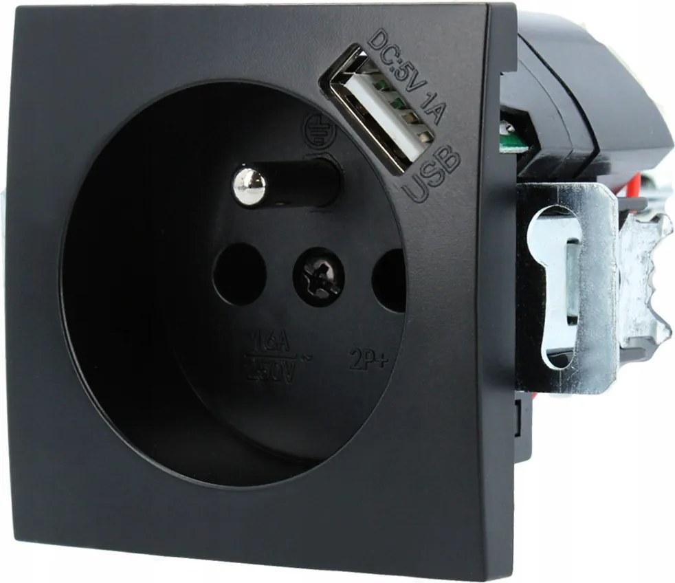 Elektromos Aljzat Süllyesztett Aljzat Szimpla Fali Usb Földelés