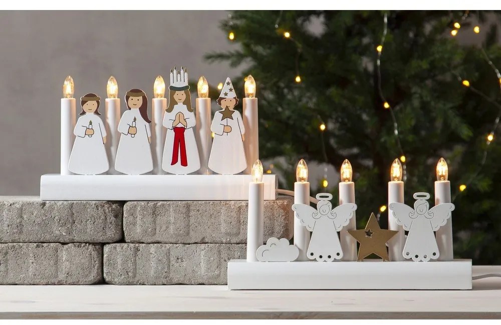 Fehér karácsonyi fénydekoráció Julia – Star Trading