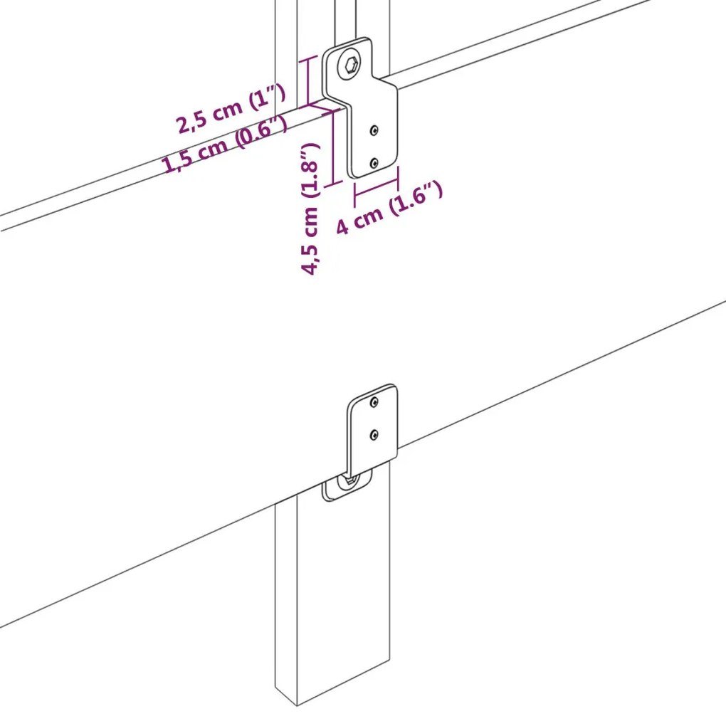 Fejtámla Egyszerű Design Sötétszürke 90 cm Kordbársony Szövet