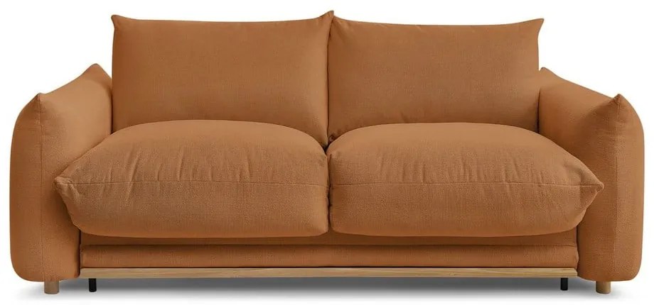 Narancssárga kinyitható kanapé 214 cm Ernest – Bobochic Paris