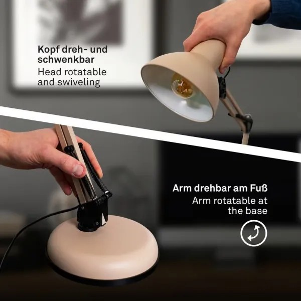 Brilo - PIXA asztali lámpa 1xE14/25W/230V bézs