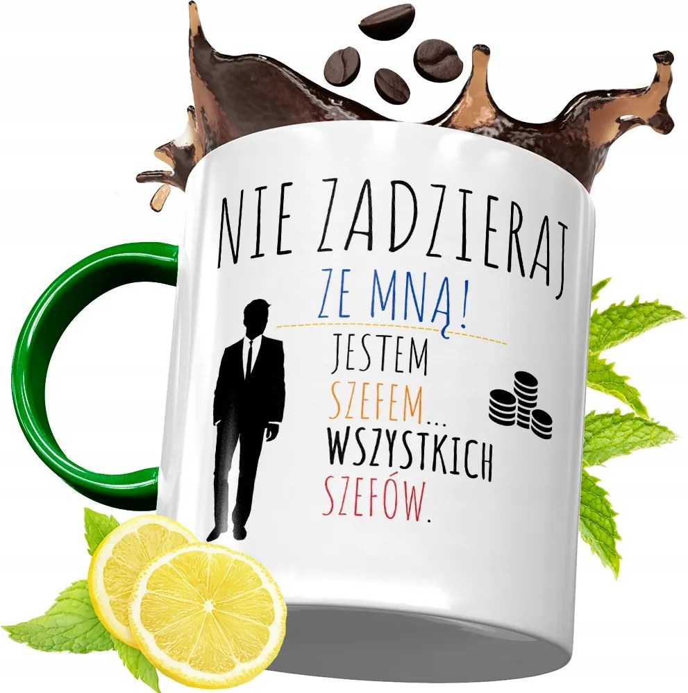 Zöld Bögre A Főnöknek Születésnapi Ajándék fényképes nyomtatással