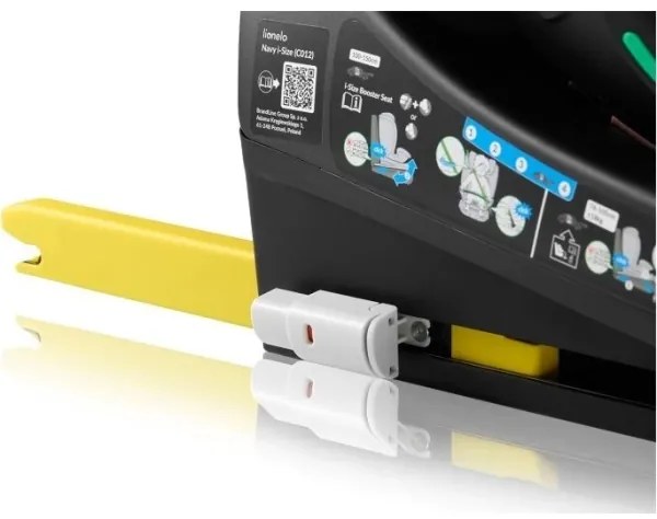 Lionelo NAVY i-Size 40-150 cm autósülés alapozóval, fekete/türkiz