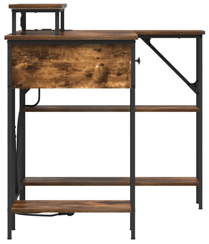 Asztal fiókkal Füstölt tölgy 120 x 79 x 86.5 cm Faanyag