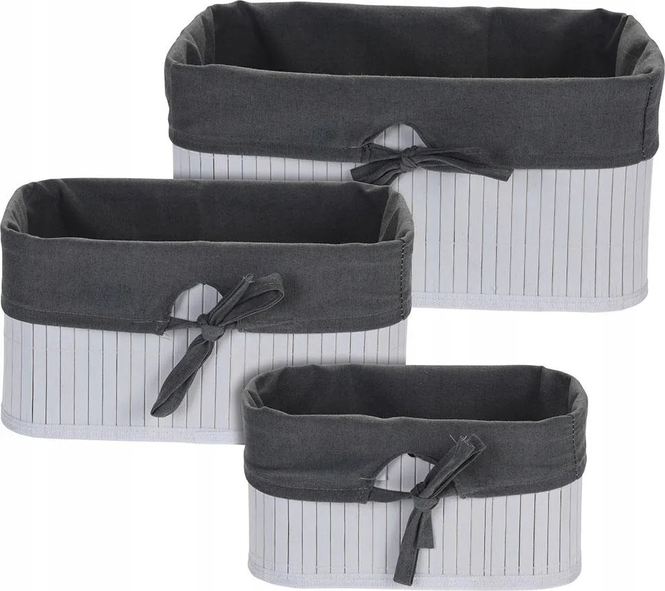 Fürdőszobai Kosár Szervező Törölközők Kozmetikumok Kosarak Szett 3 db Kosár