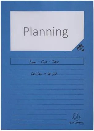 Mappa, ablakos, karton, EXACOMPTA Forever&amp;reg;, fényes kék (EX50102E)
