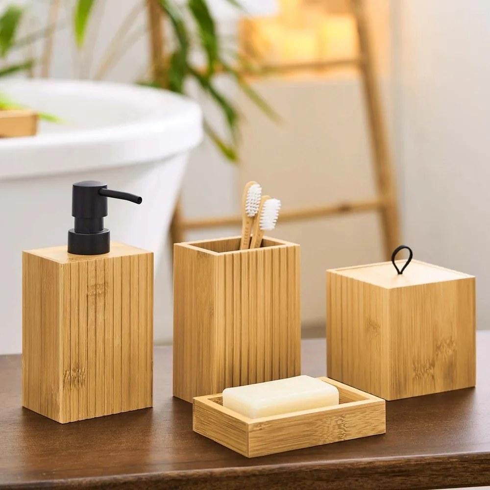 Natúr színű bambusz WC-kefe Hanoi – douceur d'intérieur