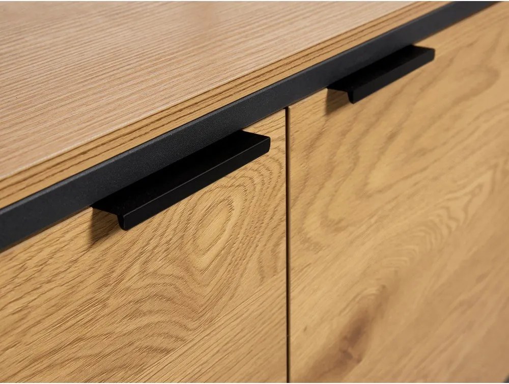 Natúr színű könyvespolc tölgyfa dekorral 90x190x40 cm Cesura – Unique Furniture