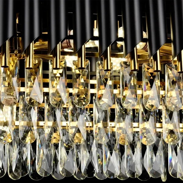 Brilagi - Láncos csillár ECLIPSE 10xE14/10W/230V 78x28 cm fekete/arany