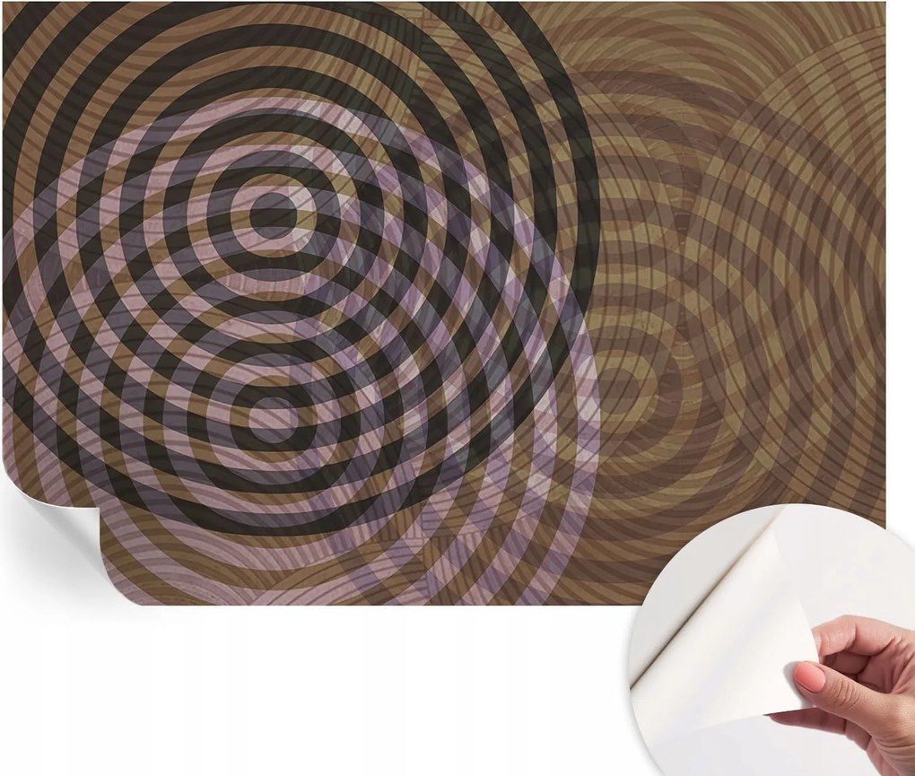 Fotótapéta Öntapadós Design Divatos Hipnotizáló körök 152x104 cm
