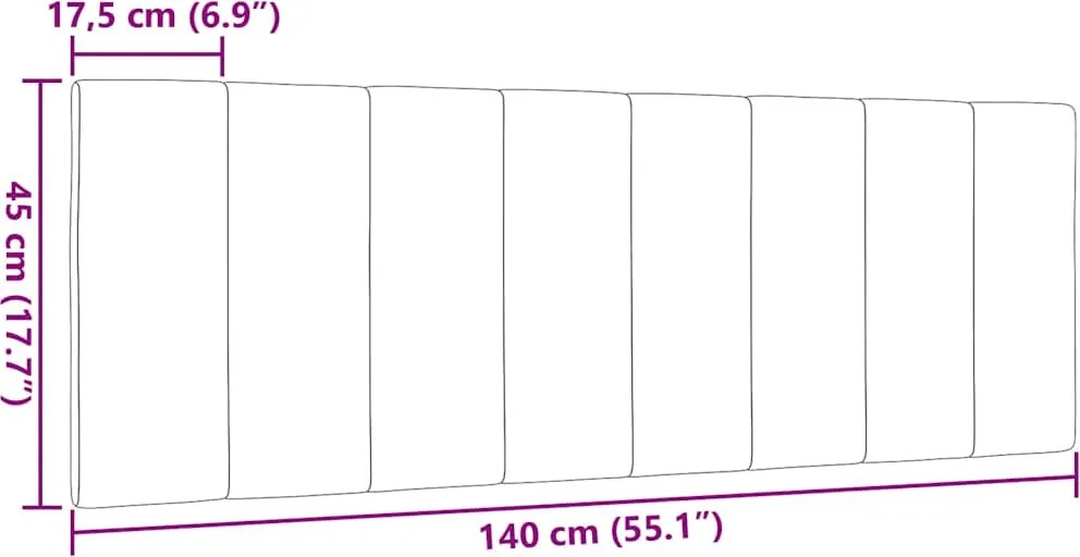krémszínű szövet fejtámla párna Hanko 140 cm