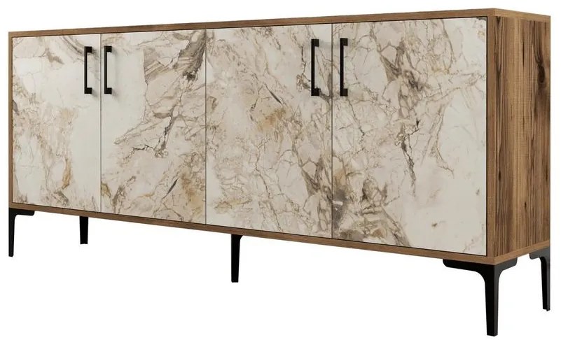 Konzolasztal Kiev - Diós, Fehér Marble