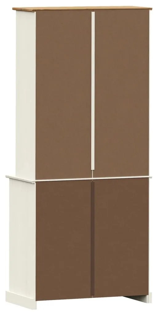 VIGO fehér tömör fenyőfa magasszekrény 78x40x175 cm
