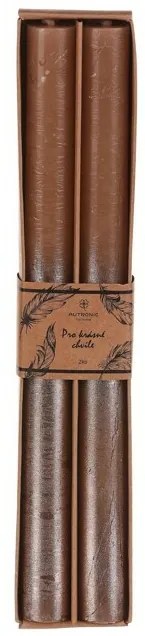 Kúpos gyertya szett, cappuccino/pezsgő, 2 db,paraffin