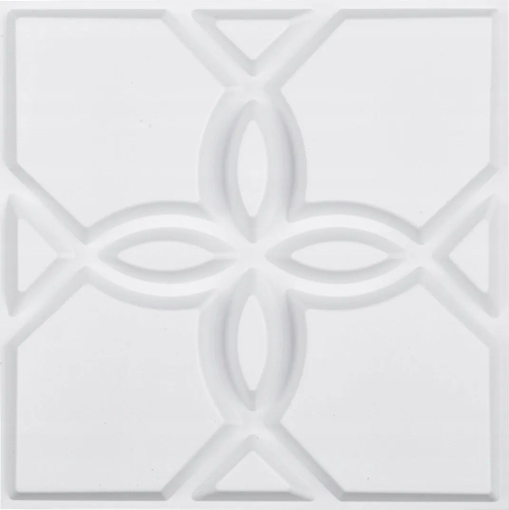 3D falpanelek Fehér Virágok 2.97 m²