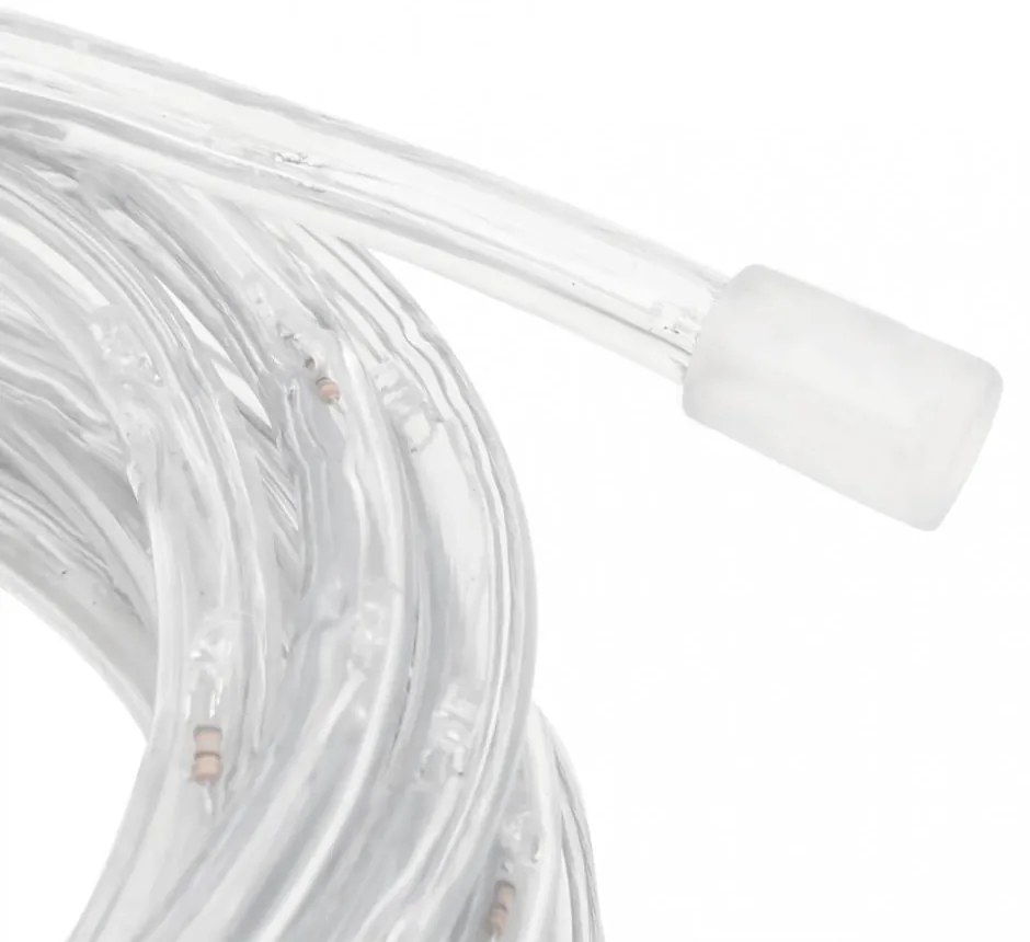 PVC fényfüzér 120 meleg fehér LED-del 5 m