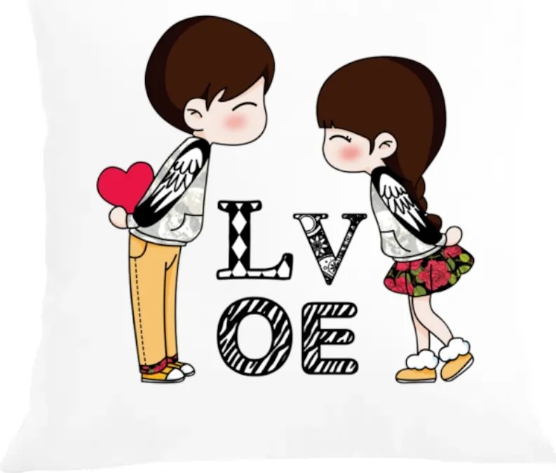 Párna párnahuzat Szerelmes pár Love