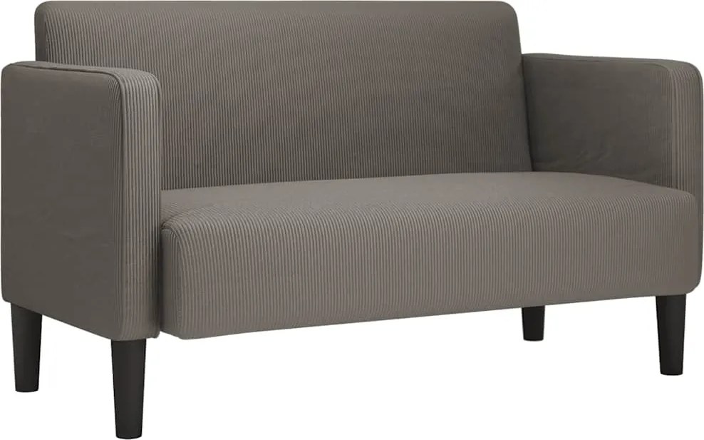 vidaXL világosszürke kordbársony szövet loveseat kanapé 109 cm