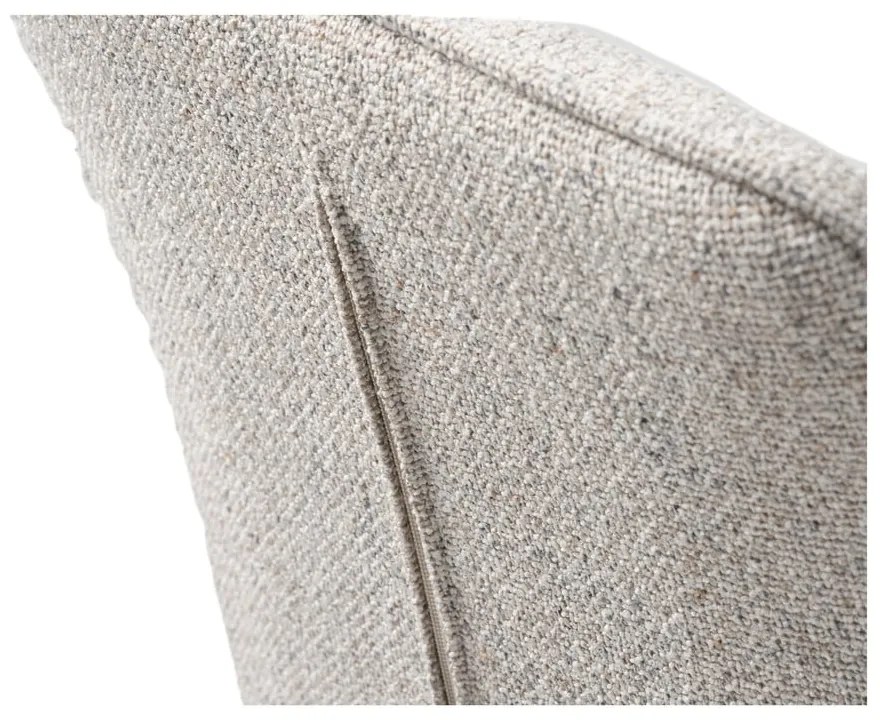 Világosszürke kárpitozott karfás étkezőfotel Alma – Unique Furniture