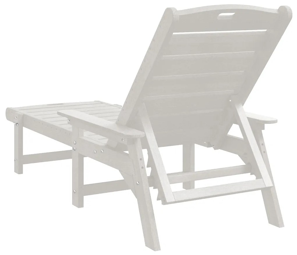 Napozóágy Fehér 53x162x98.5 cm HDPE