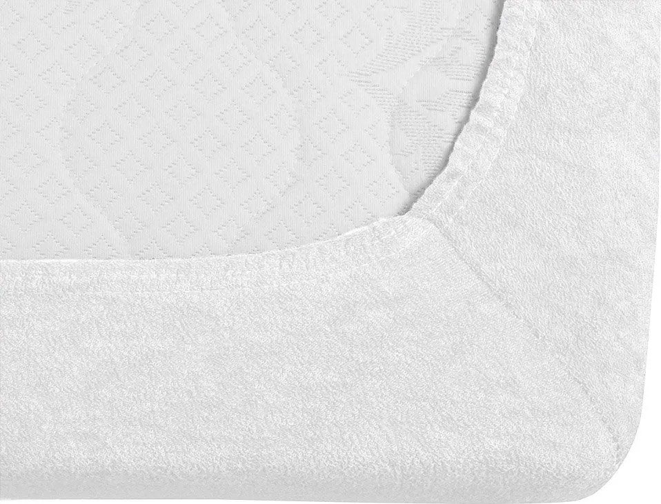 BASIC fehér frottír lepedő 90 x 200 cm
