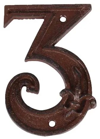 Öntöttvas házszám, 3