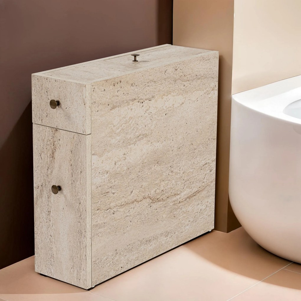 Fürdőszoba szekrény Calencia - Travertine