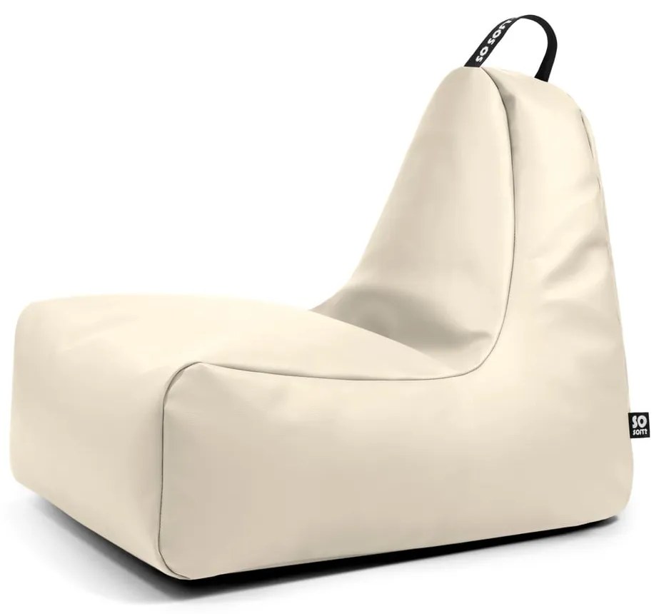 Bézs bőrutánzat babzsákfotel Chill L – So Soft?