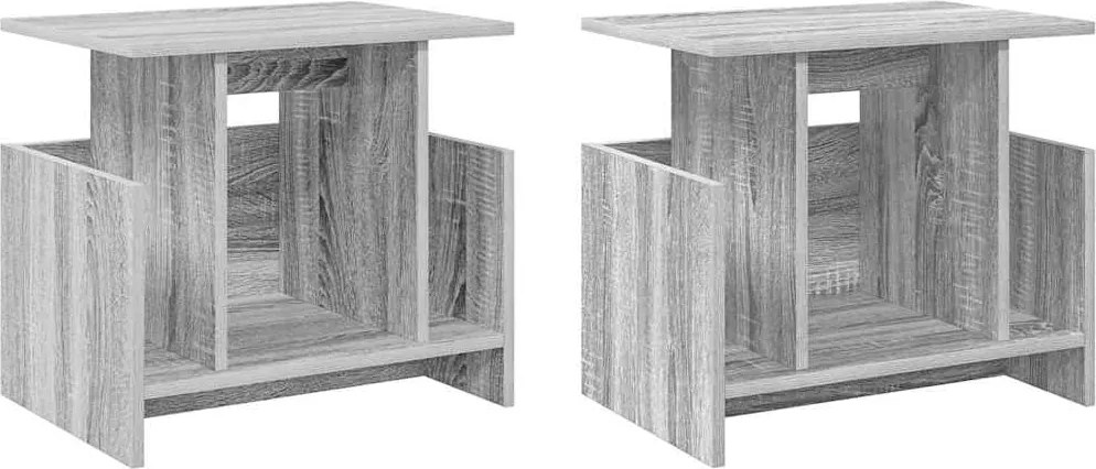 vidaXL TV állvány 2 pcs Szürke Sonoma 50 x 35 x 45 cm Faanyag
