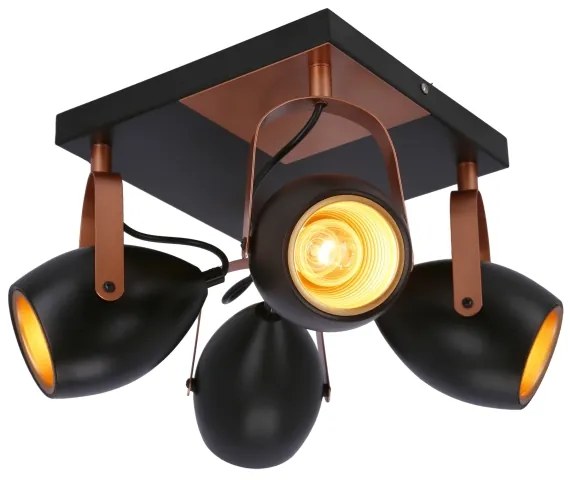 spotlámpa ANICA 4xE14/40W/230V fekete/réz