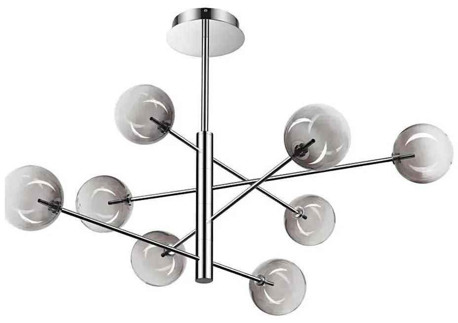 Ideal Lux - LED Csillár rúdon EQUINOXE 8xG4/2W/230V átm. 128 cm króm/füstös