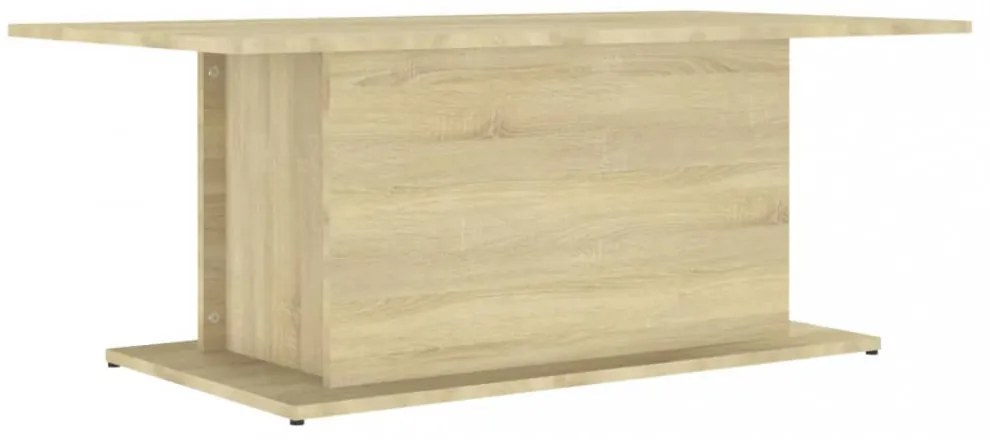 sonoma tölgy színű szerelt fa dohányzóasztal 102x55,5x40 cm