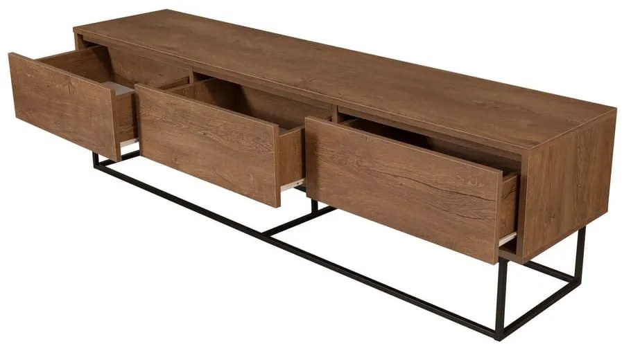 Natúr színű TV-állvány diófa dekorral 180x50 cm Rodez – Kalune Design