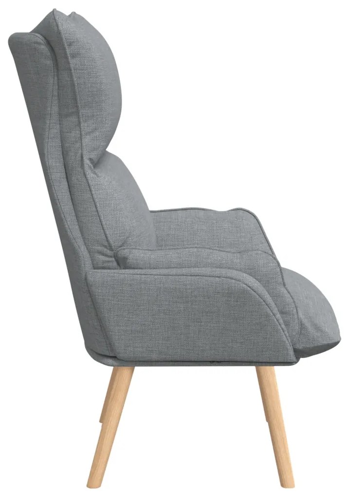 vidaXL Pihenőszék Világosszürke 69 x 74 x 93 cm szövet