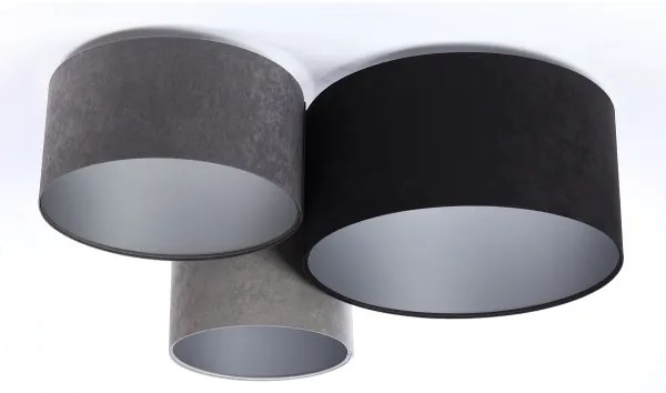 Mennyezeti lámpa SPACE 3xE27/60W/230V szürke/fekete/ezüst