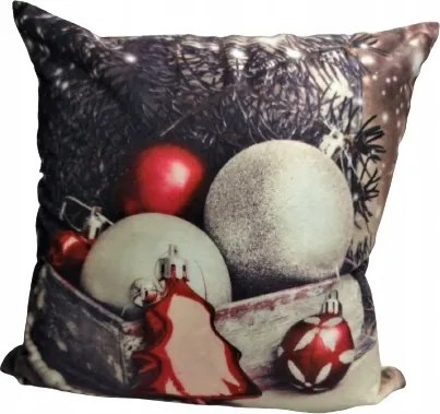 Dekoratív párnahuzat 40 x 40cm Karácsonyi Led Fényekkel Karácsony