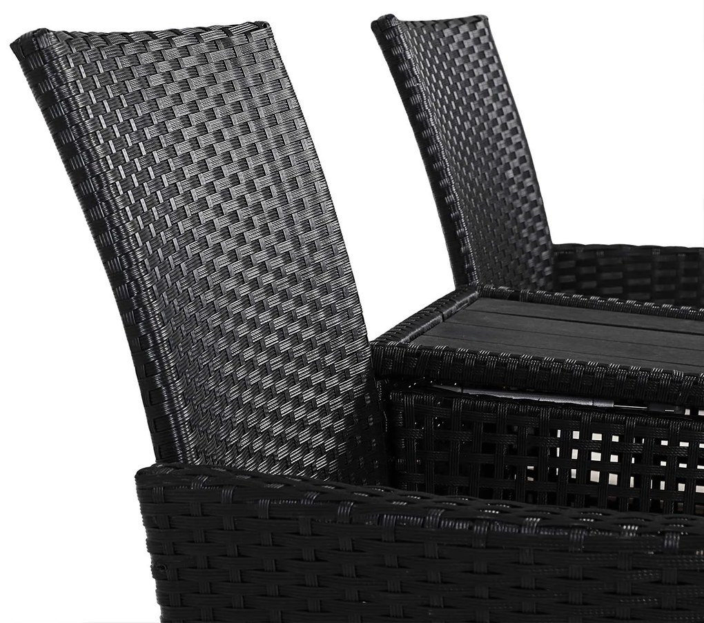 Deuba Rattan pad WPC - fekete