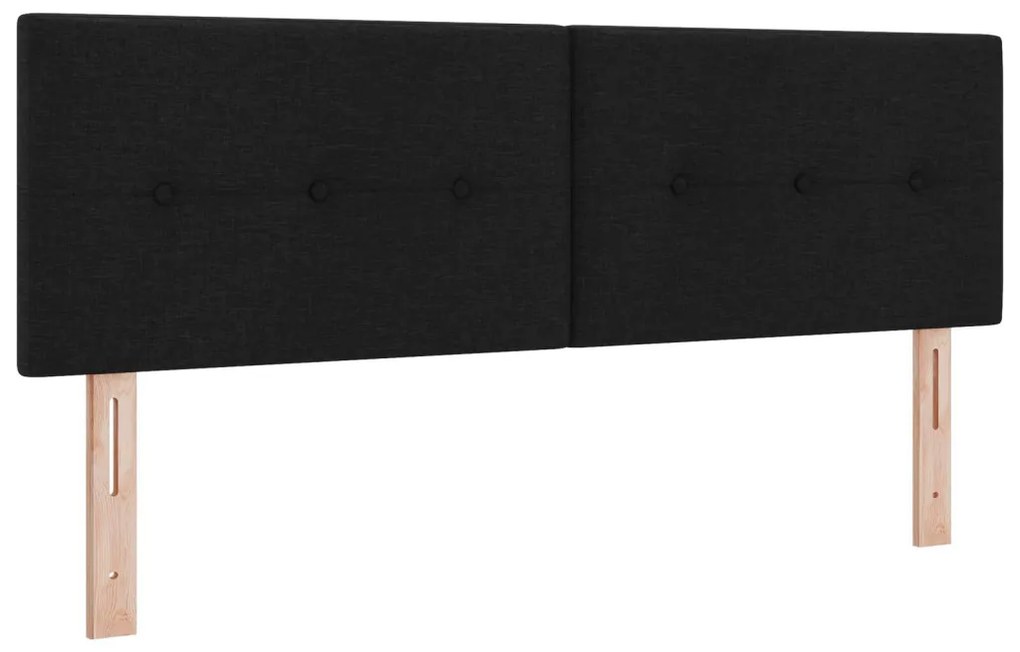 Fejtámla Gombos Rásegítős Fekete 140 cm Textil