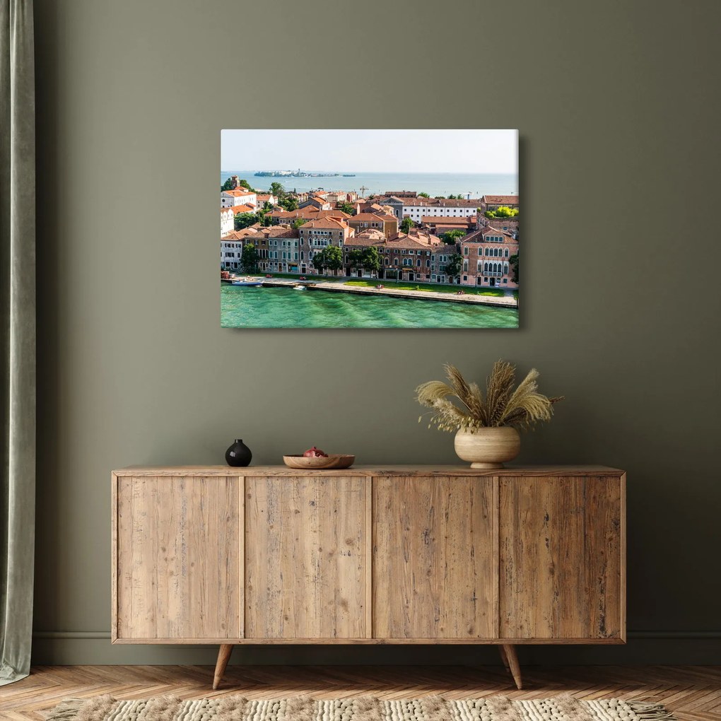 Kép - Légi felvétel a városra (90x60 cm)