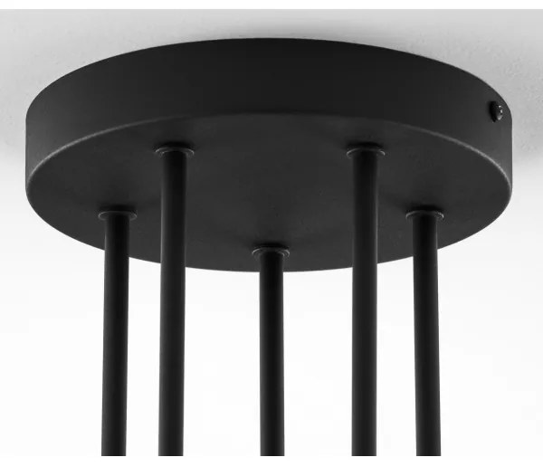 Jupiter 2038 - Felületre szerelhető csillár BURANO 5xG9/10W/230V fekete/arany/bézs