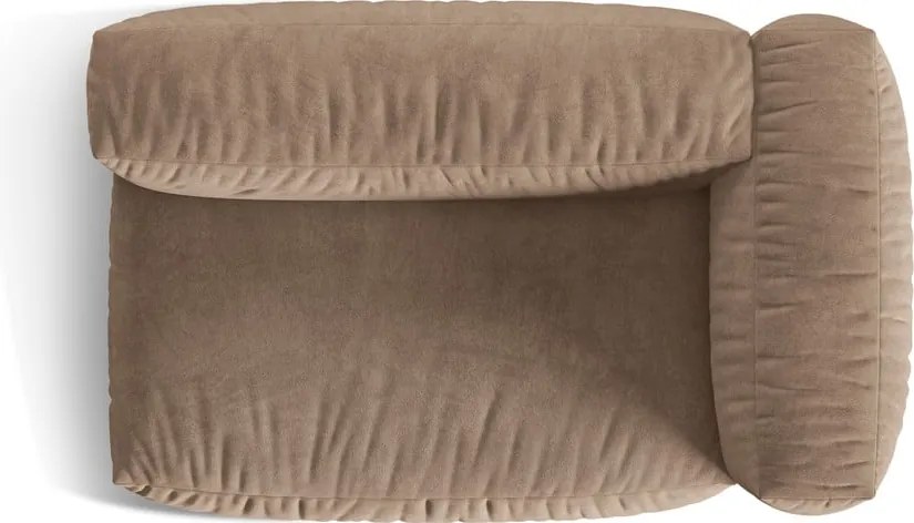 Világosbarna bársony kanapé modul (jobb oldali) Martina – Micadoni