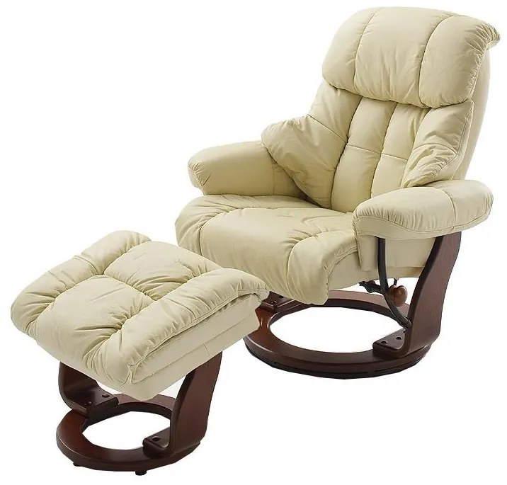 Állítható fotel HABI krémszínű/dió